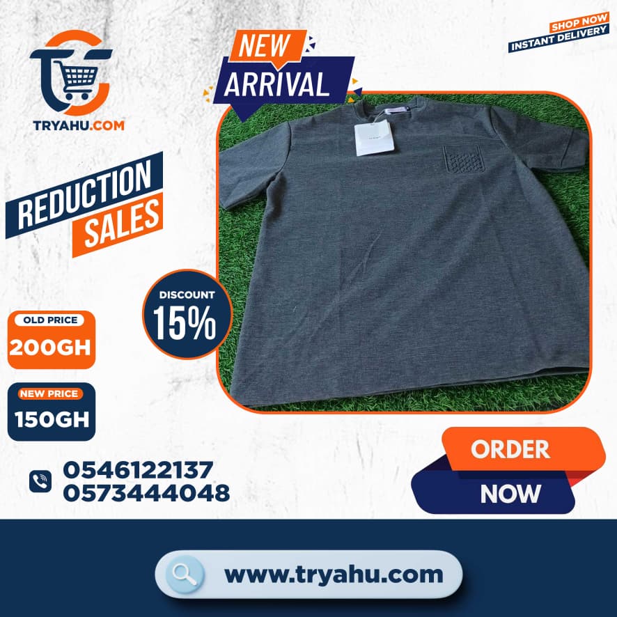 Heavy 100% Cotton T-Shirts for Men | Tryahu Ghana | Premium Everyday Wear